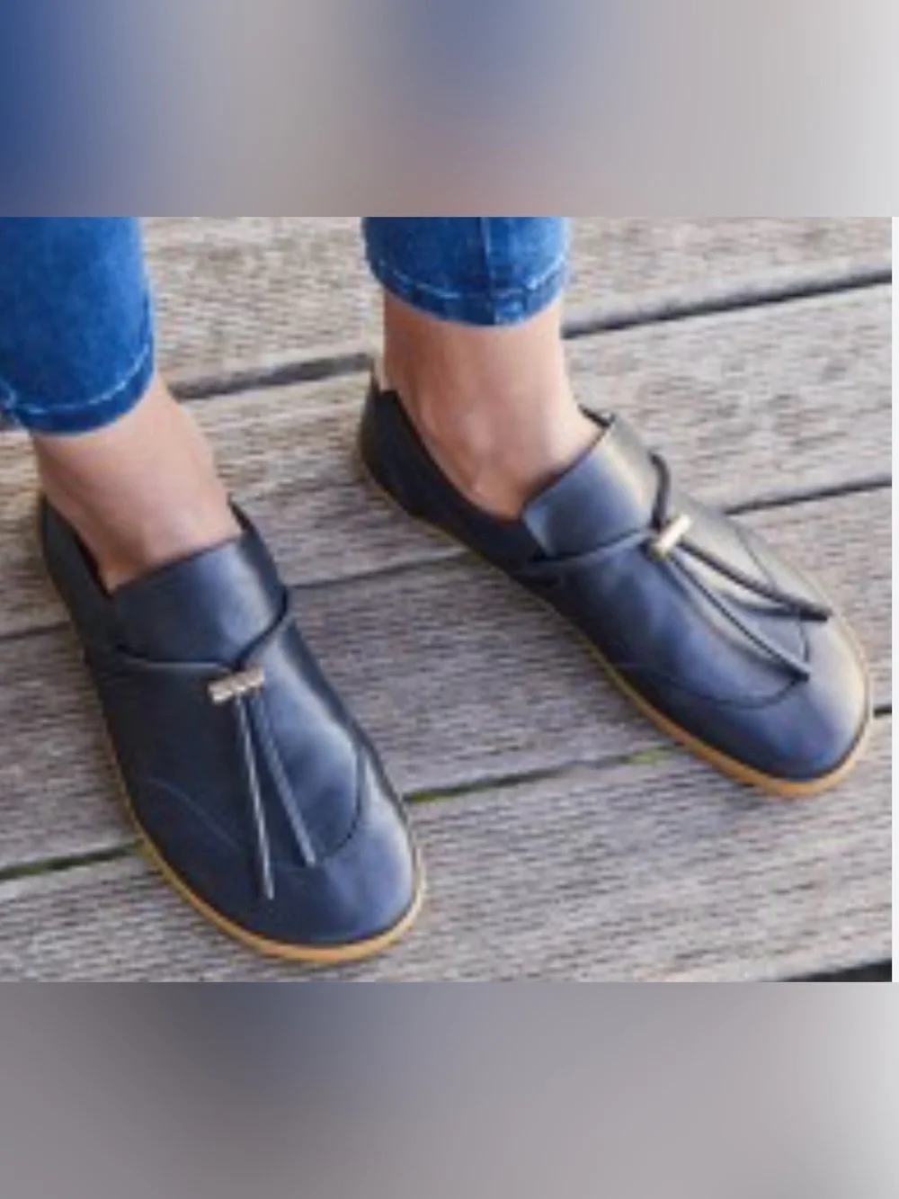 Vivo Barefoot Women's black  Loafers with Tassel Detail size42 /11US